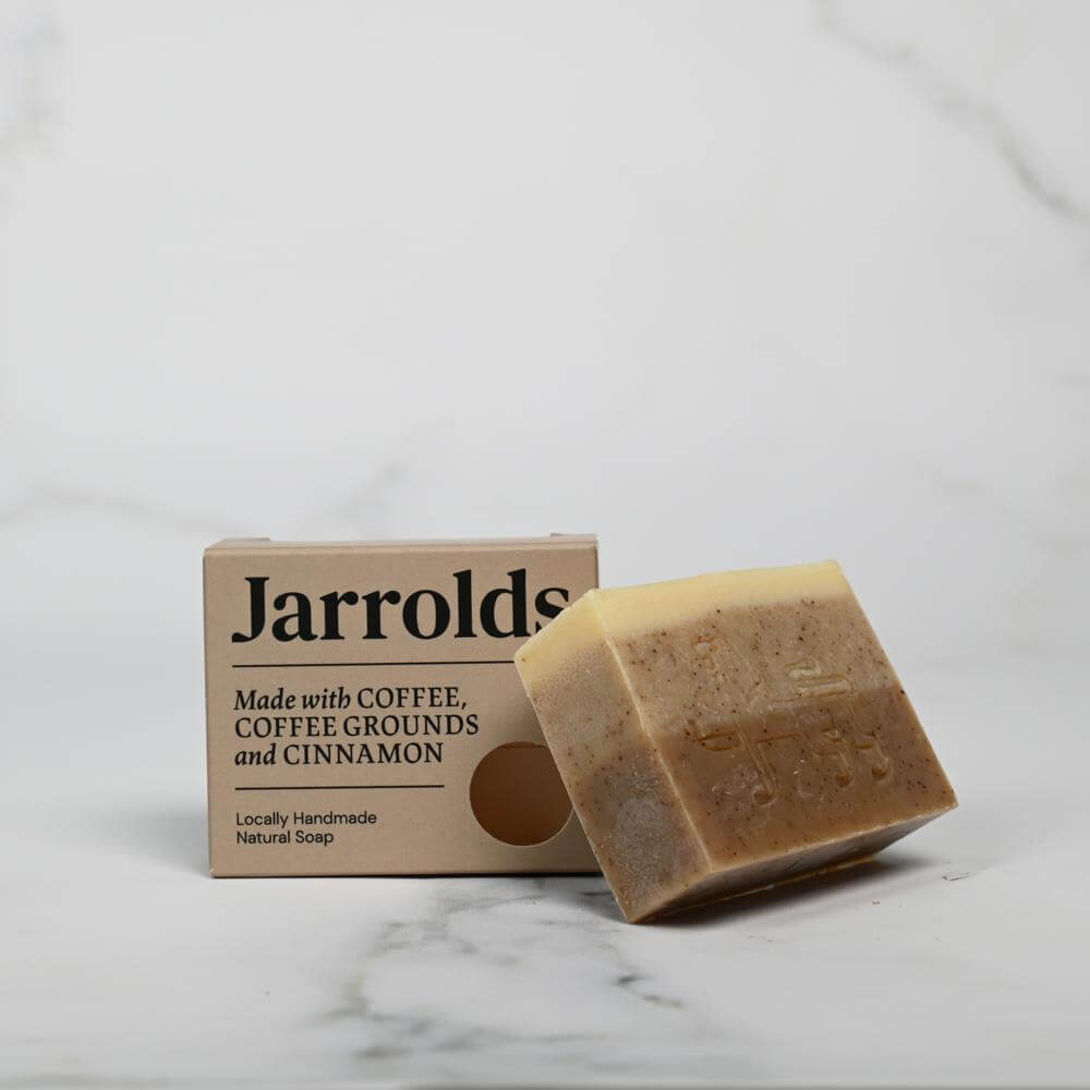 Jarrolds Handmade Natural Coffee, Coffee Grounds & Cinnamon Soap